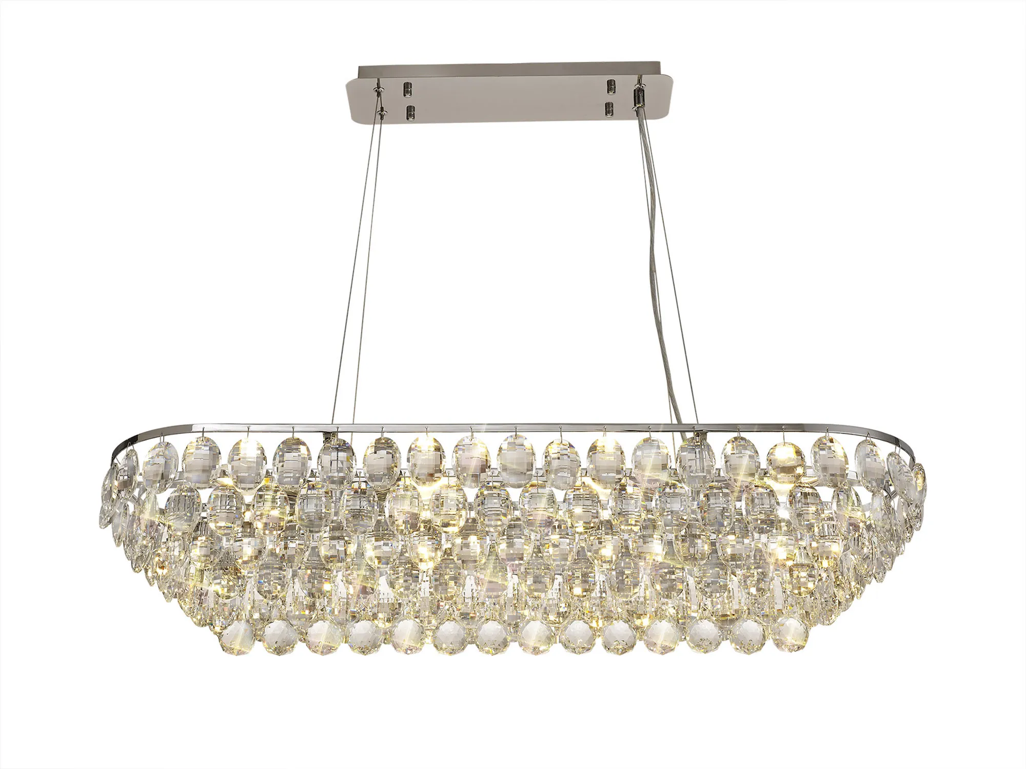 IL32820  Coniston Linear Pendant 8 Light (15.7kg) Polished Chrome